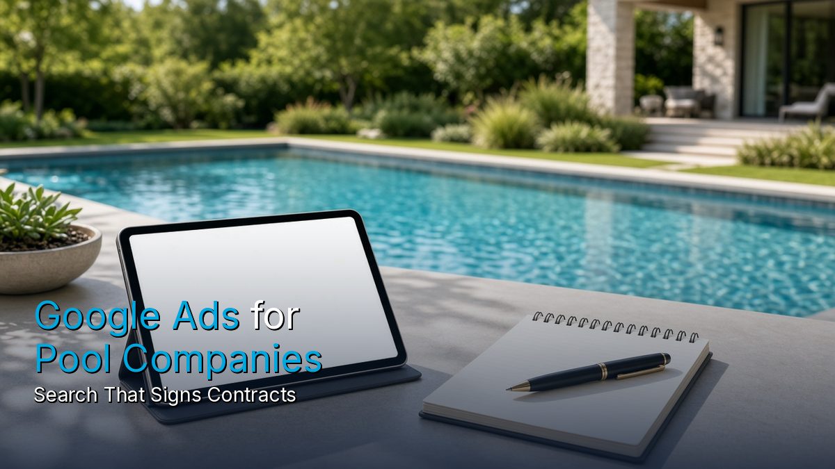 Google Ads for pool companies, search that signs contracts