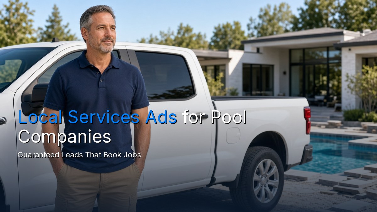 Weekly Local Services Ads ops checklist for pool companies