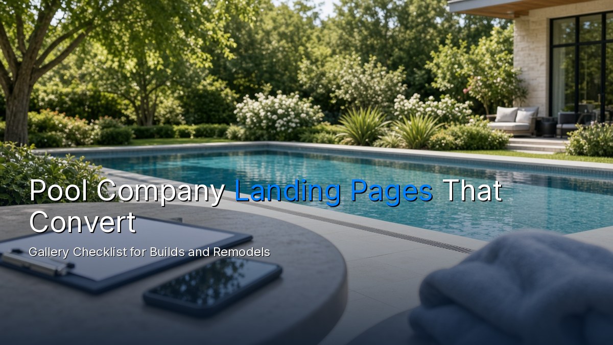 Pool company landing pages that convert research into signed contracts