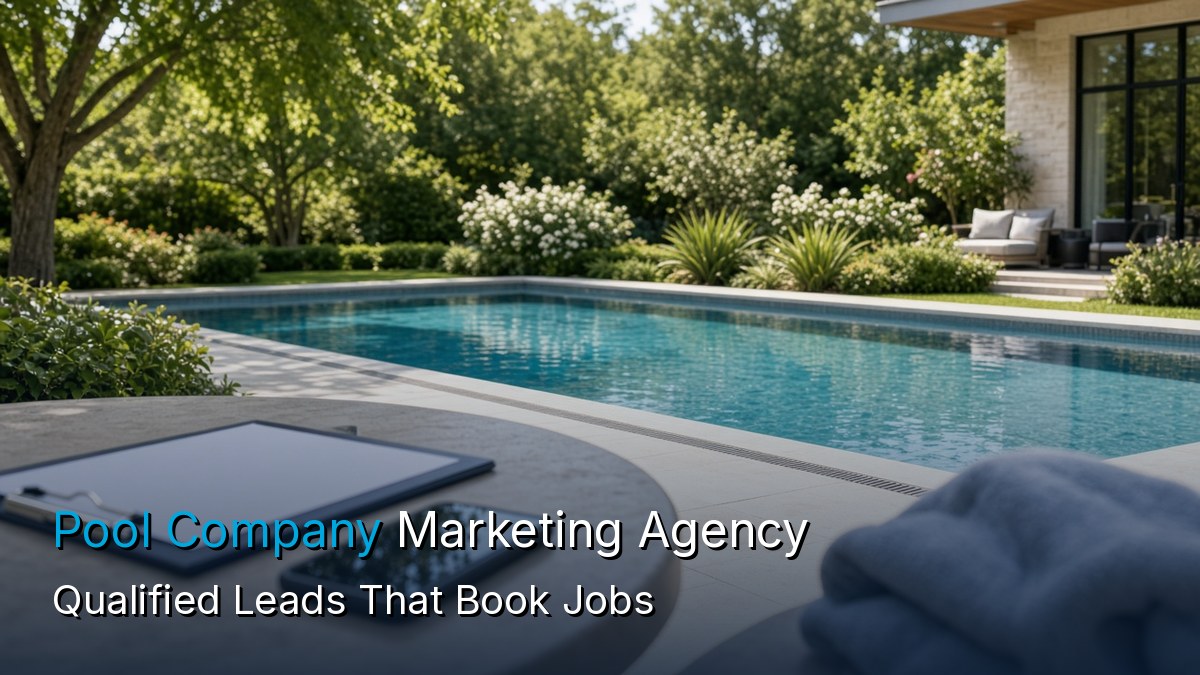 Pool company marketing agency, qualified leads that book jobs