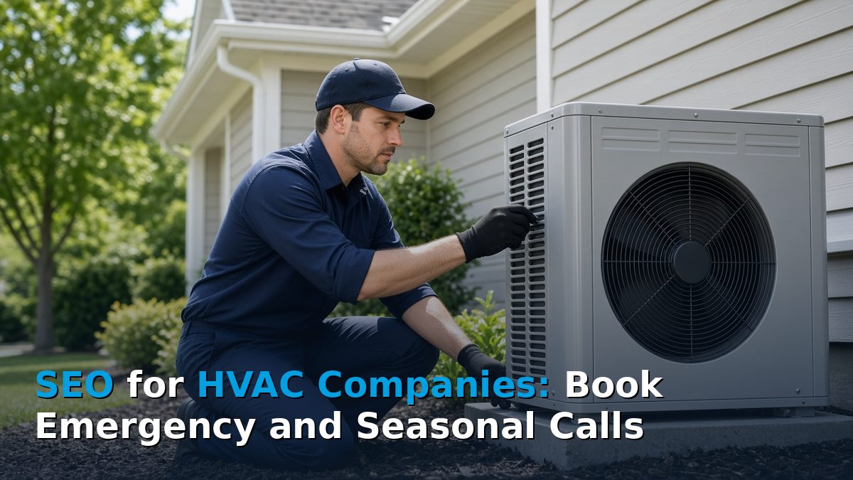 SEO for HVAC companies, book emergency and seasonal calls